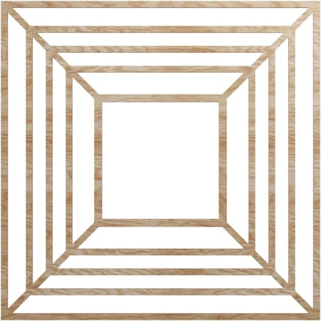 Ekena Millwork Raven Wood Fretwork Pierced Ceiling Medallion, Red Oak, 32"OD x 11 3/4"ID x 1/4"T CMWP32X32X0250RARO